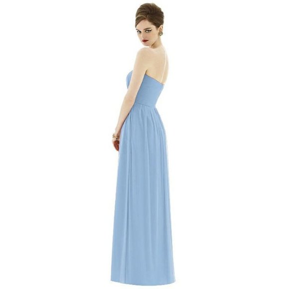 Alfred Sung Strapless Grecian Bridesmaid Dress - Picture 2 of 12